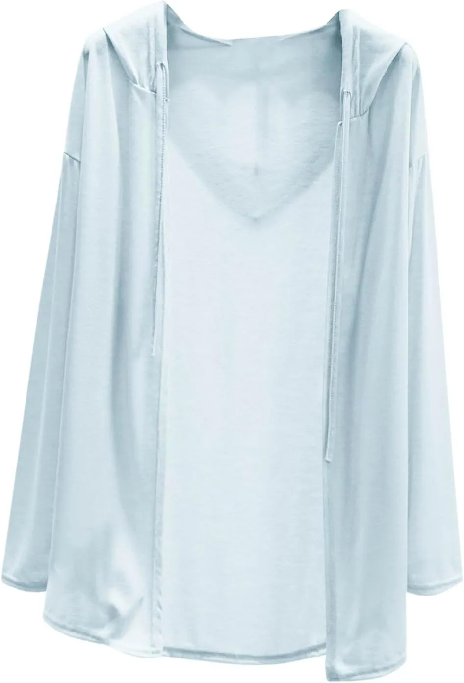 Womens Lightweight Casual Hoodie Cardigans Open Front Cover Ups Long Sleeve Outwear Coat Sun Protection Cover Clothes