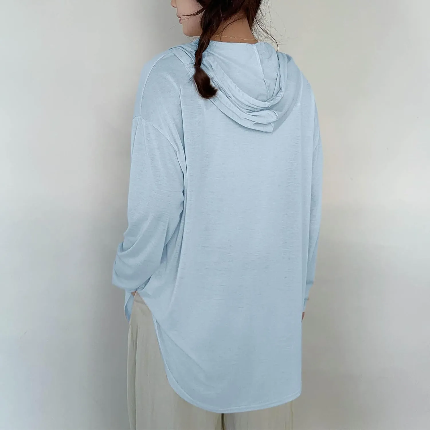 Womens Lightweight Casual Hoodie Cardigans Open Front Cover Ups Long Sleeve Outwear Coat Sun Protection Cover Clothes