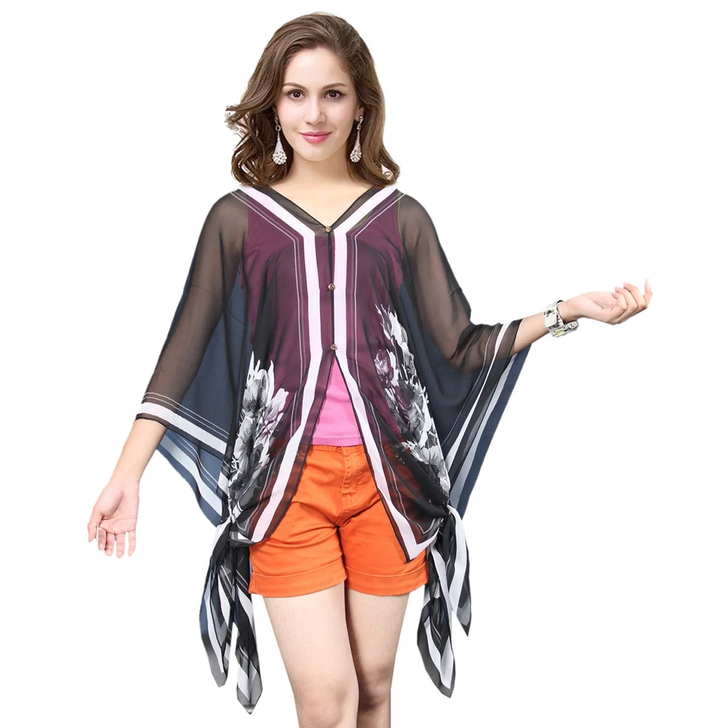 Womens Magic Wrap Floral Sheer Fashion Beach Wear Swim suit Cover Up Lot of 50