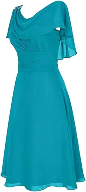 Womens Mesh Cape Wedding Guest Dress Sleeveless Elegant Ruched Cocktail Dress Flowy A-Line Swing Dresses Plus Size