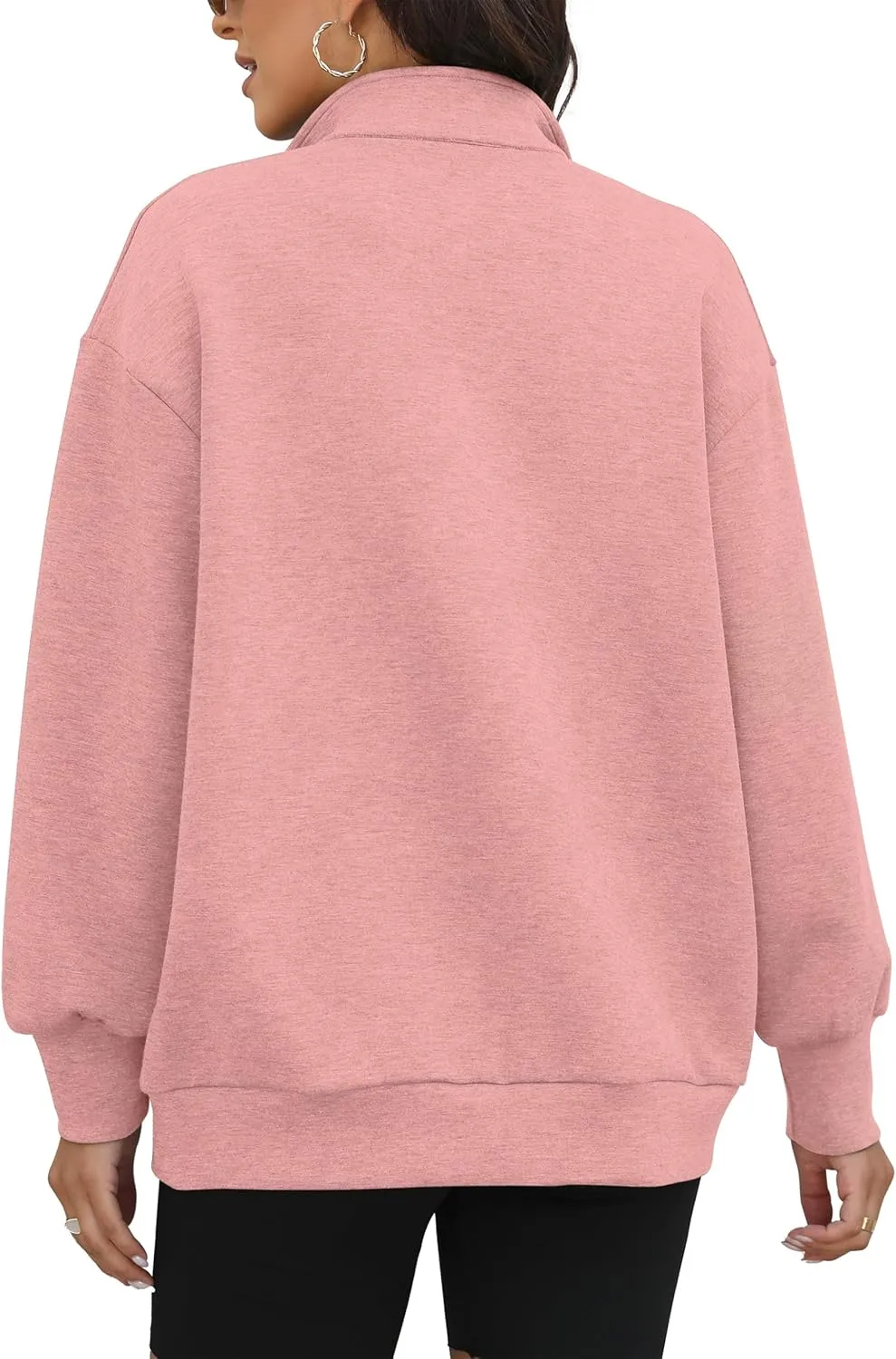 Womens Oversized Sweatshirts Zip Up Hoodie Loose Fit Pullover Sweaters Long Sleeve Tops for Women Fall Fashion 2024