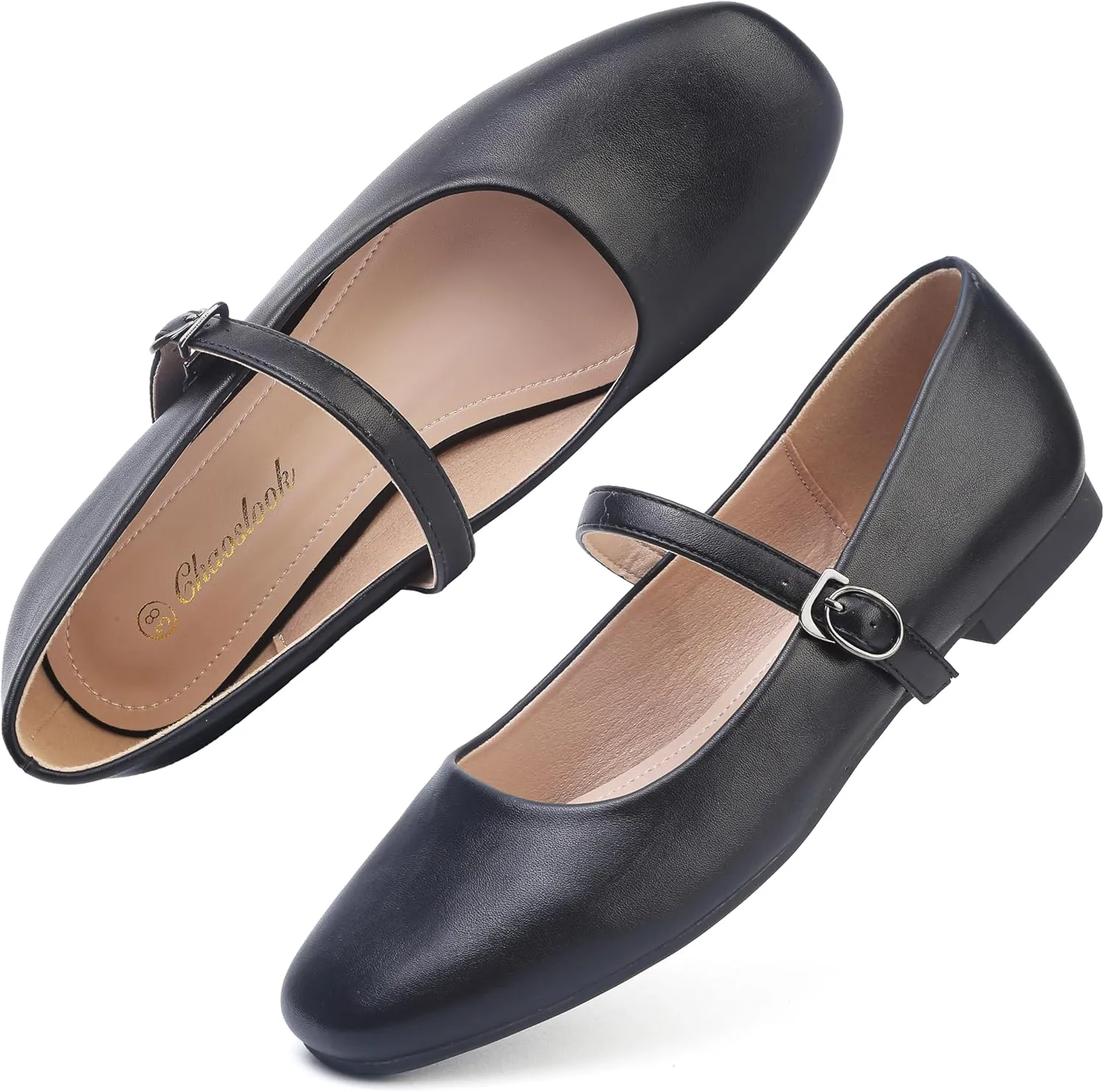 Womens Pointed Toe Black Ballet Flats Comfortable Casual Dress Flats for Women Elegant Memory Foam Flats Shoes with Party Wedding