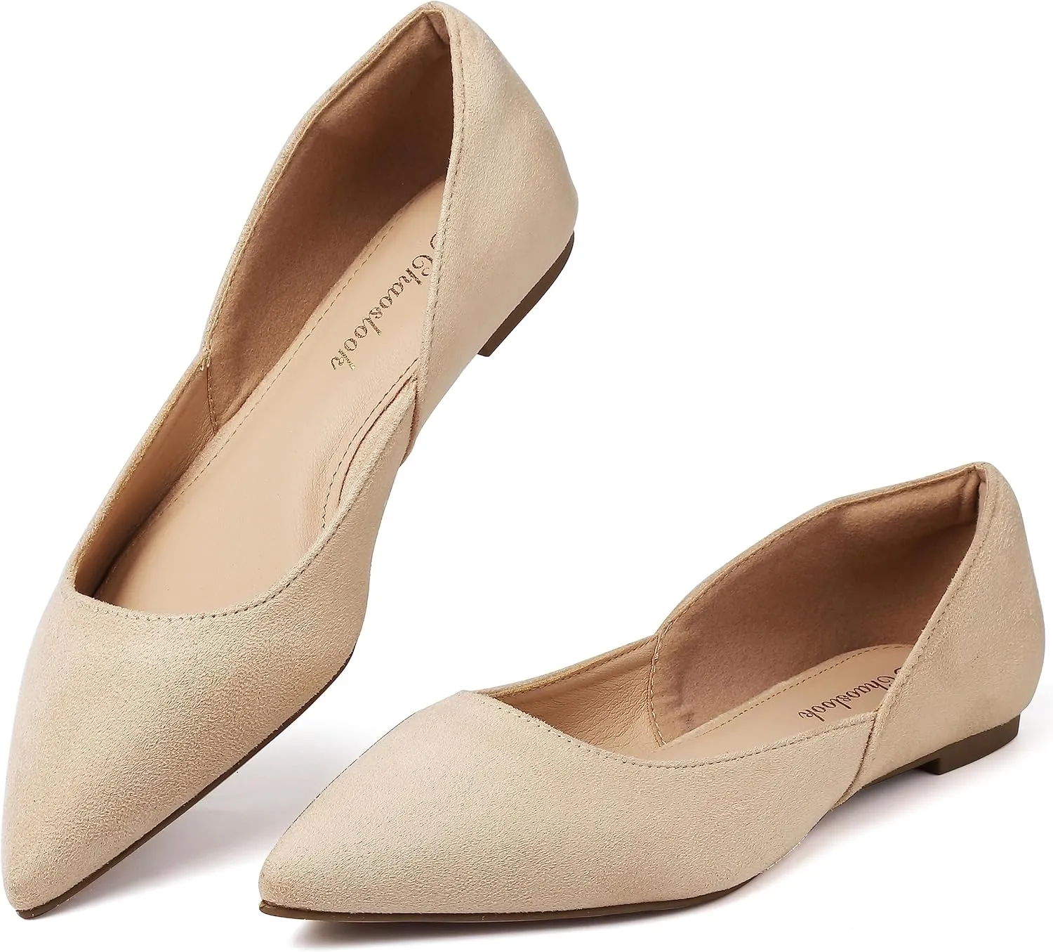 Womens Pointed Toe Black Ballet Flats Comfortable Casual Dress Flats for Women Elegant Memory Foam Flats Shoes with Party Wedding