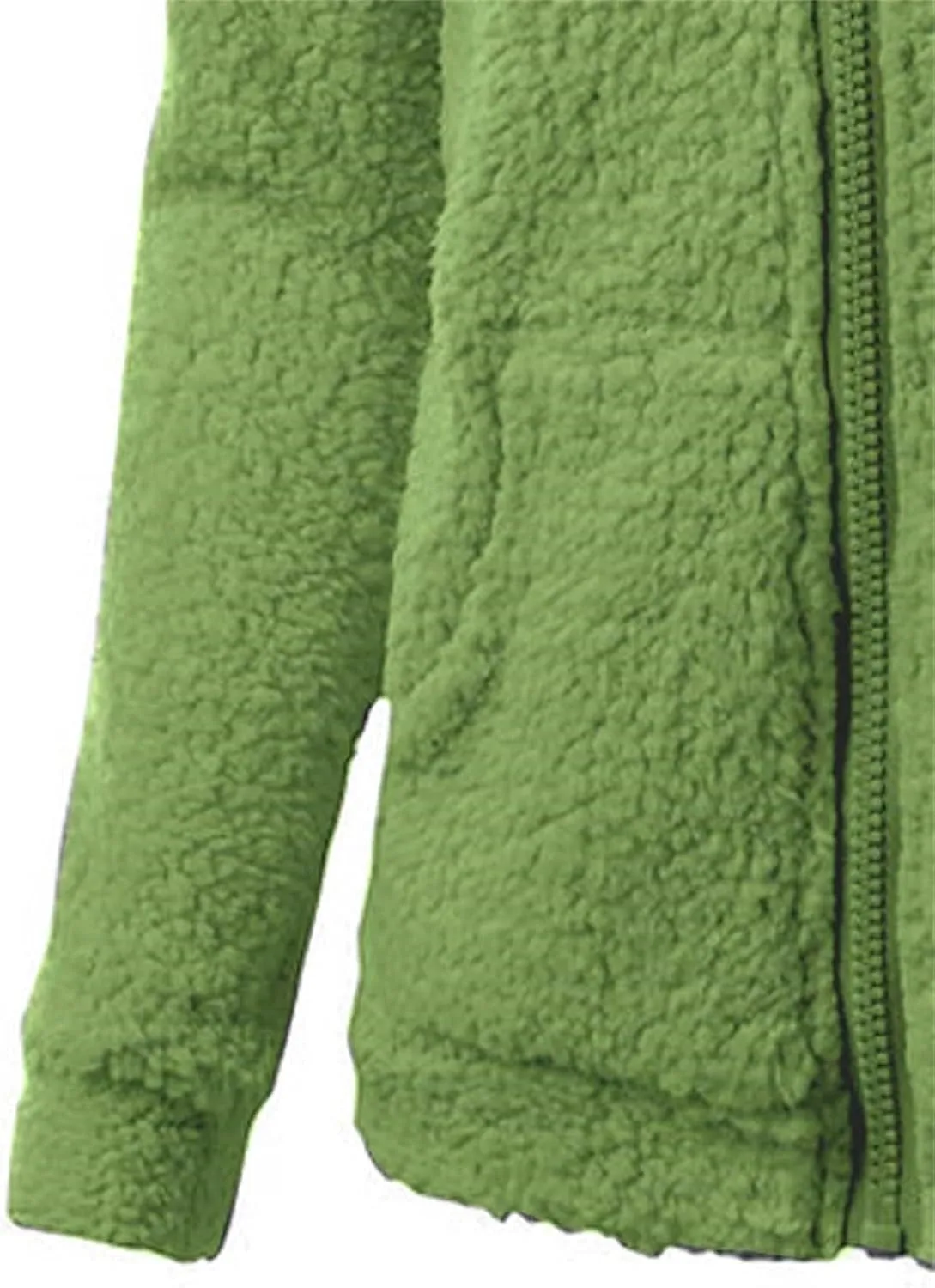 Womens Sherpa Jacket Fuzzy Plus Size Zip Up Hoodie Soft Comfy Fleece Lined Winter Coat with Pockets Warm Outerwear