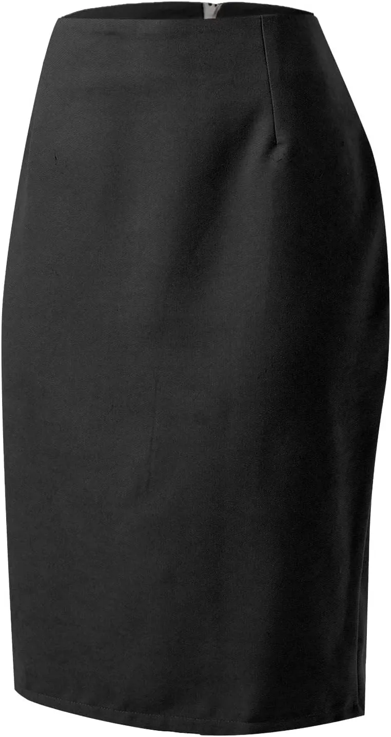 Women's Skirts Solid Casual High Waist Skirt A Line Elegant Summer Skirts Midi Skirt Knee Length Plus Size