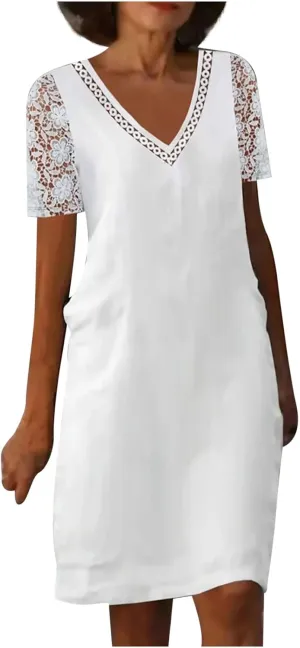 Womens Sleeveless Linen Dresses Halter Neck Summer Dress Casual Midi Sundress Trendy Beach Vacation Outfits