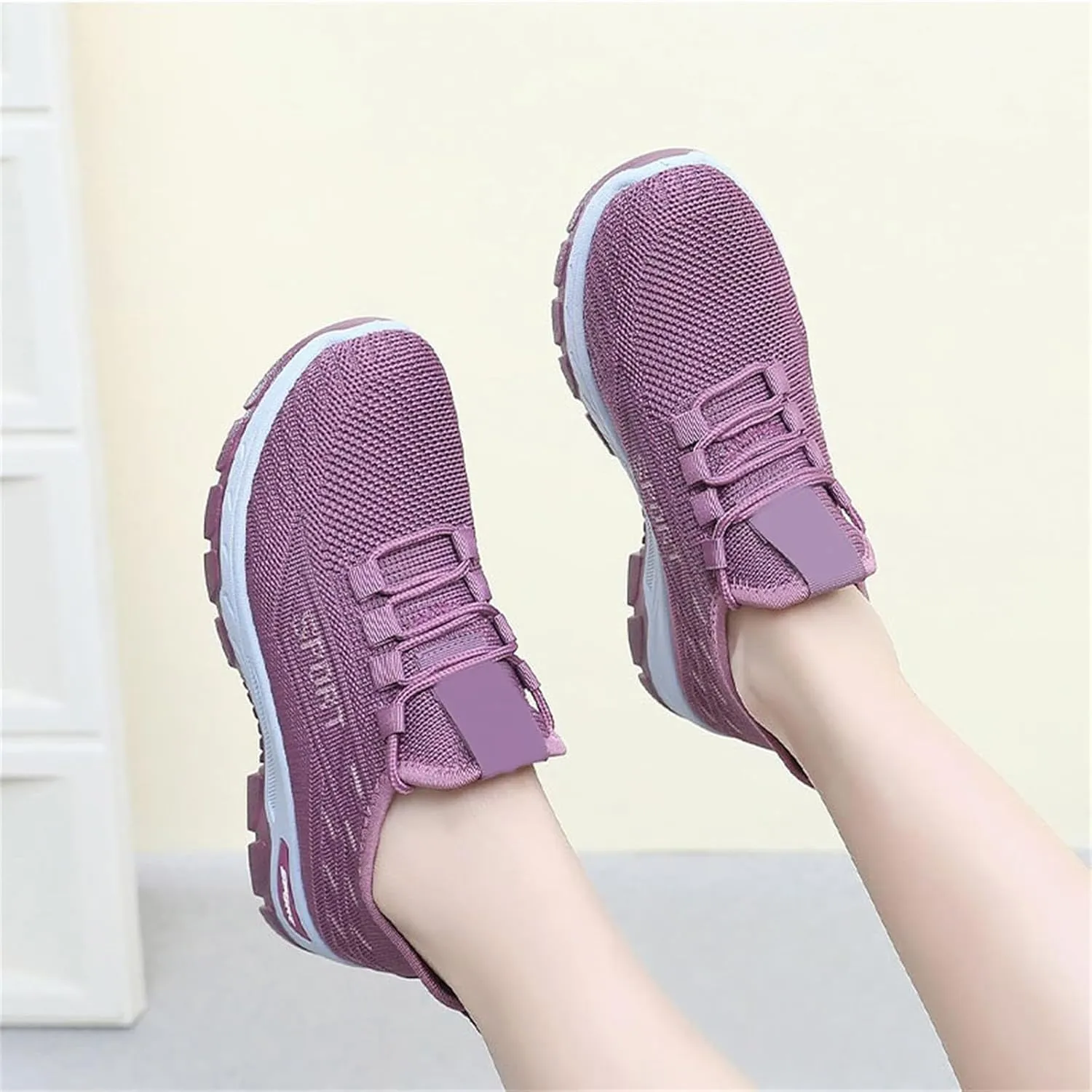 Womens Slip On Walking Shoes Mens Wide Toe Box Shoes Comfort Lightweight Breathable Sock Shoe Non-Slip Mesh Casual Fashion Tennis Running Sneakers for Gym Travel Work Shopping Unisex