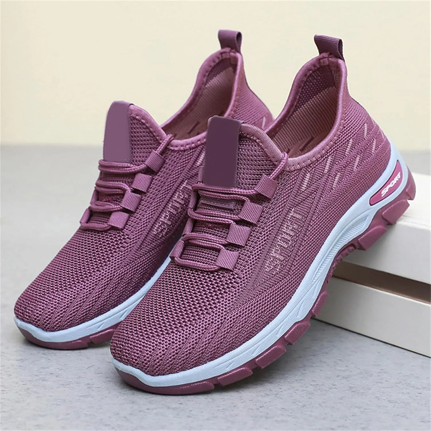 Womens Slip On Walking Shoes Mens Wide Toe Box Shoes Comfort Lightweight Breathable Sock Shoe Non-Slip Mesh Casual Fashion Tennis Running Sneakers for Gym Travel Work Shopping Unisex
