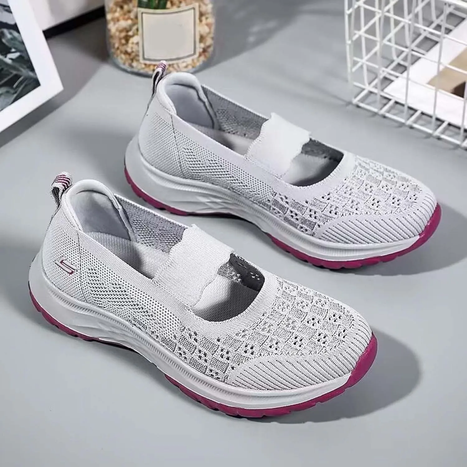 Women's Sneakers Wide Zapatillas Sin Cordones para Mujer Womens Casual Shoes Slip Ons with Arch Support Size 11w Walking Sneakers for Women Zapatos Antiderrapantes para Mujeres Comodos