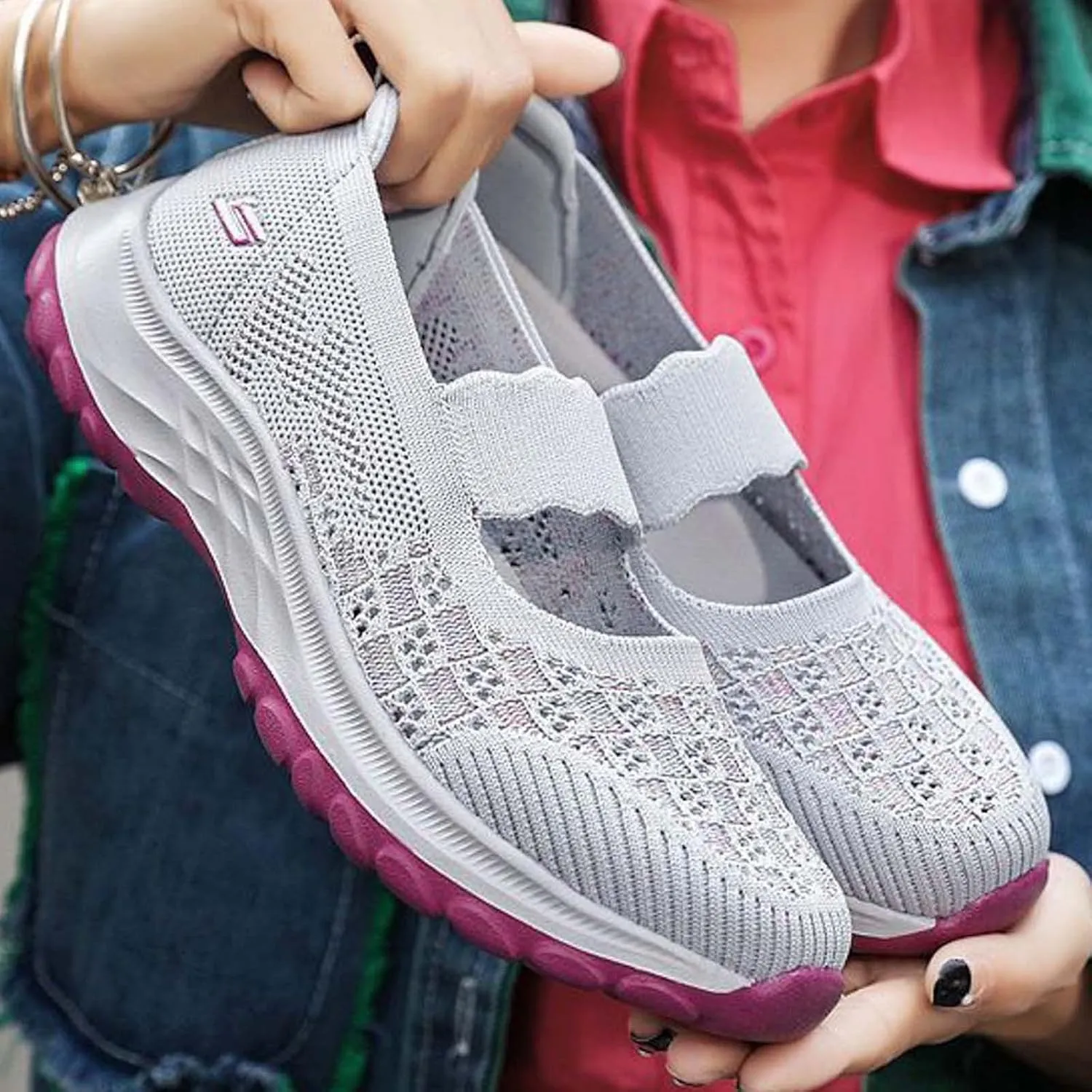 Women's Sneakers Wide Zapatillas Sin Cordones para Mujer Womens Casual Shoes Slip Ons with Arch Support Size 11w Walking Sneakers for Women Zapatos Antiderrapantes para Mujeres Comodos