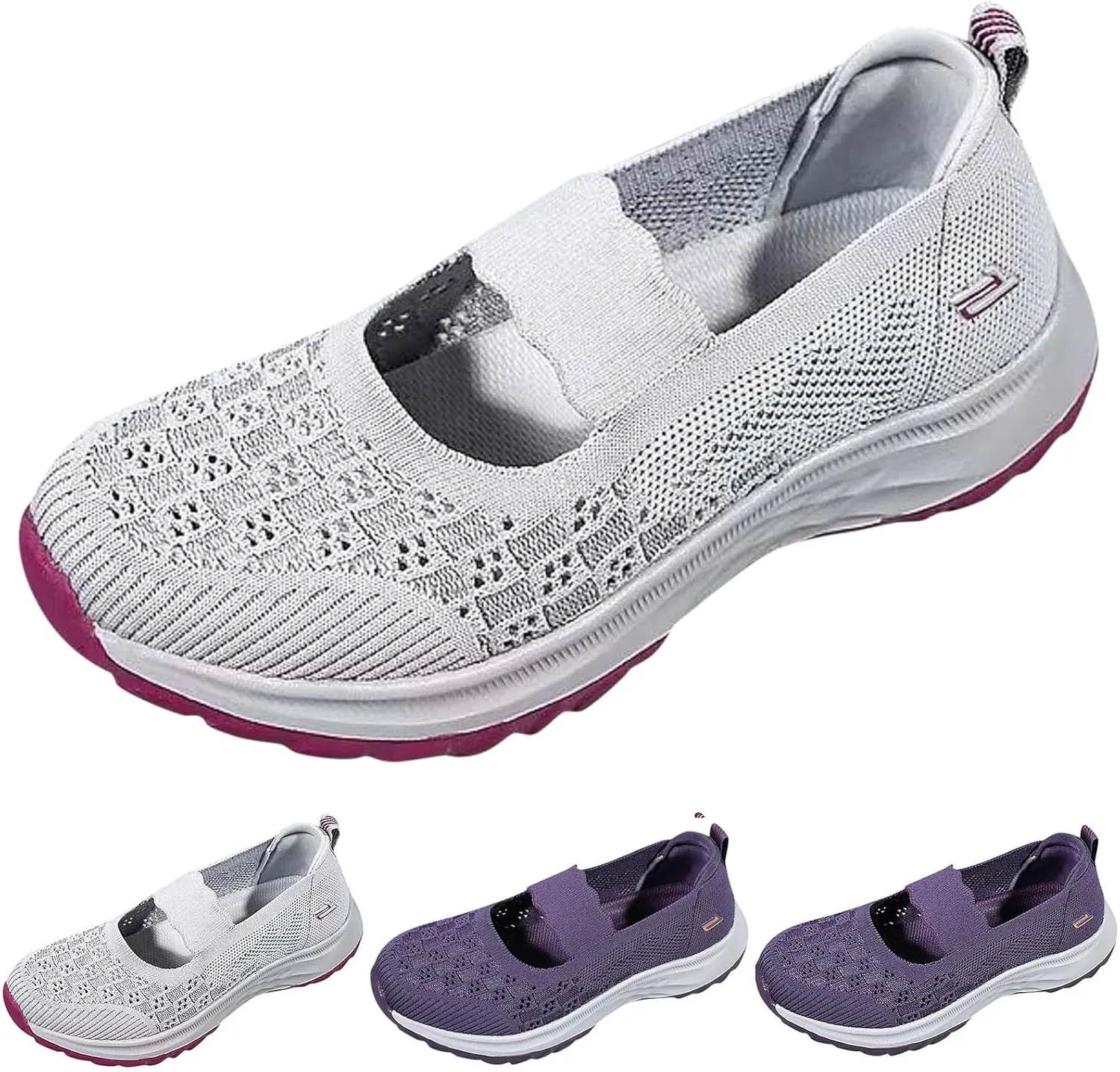 Women's Sneakers Wide Zapatillas Sin Cordones para Mujer Womens Casual Shoes Slip Ons with Arch Support Size 11w Walking Sneakers for Women Zapatos Antiderrapantes para Mujeres Comodos