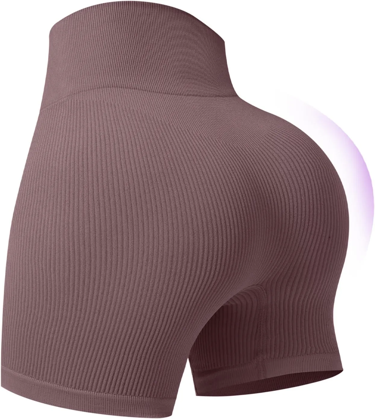 Women's Workout Gym Shorts  5 High Waist Seamless Tummy Control, Biker Shorts Booty Athletic Shorts for Yoga Volleyball