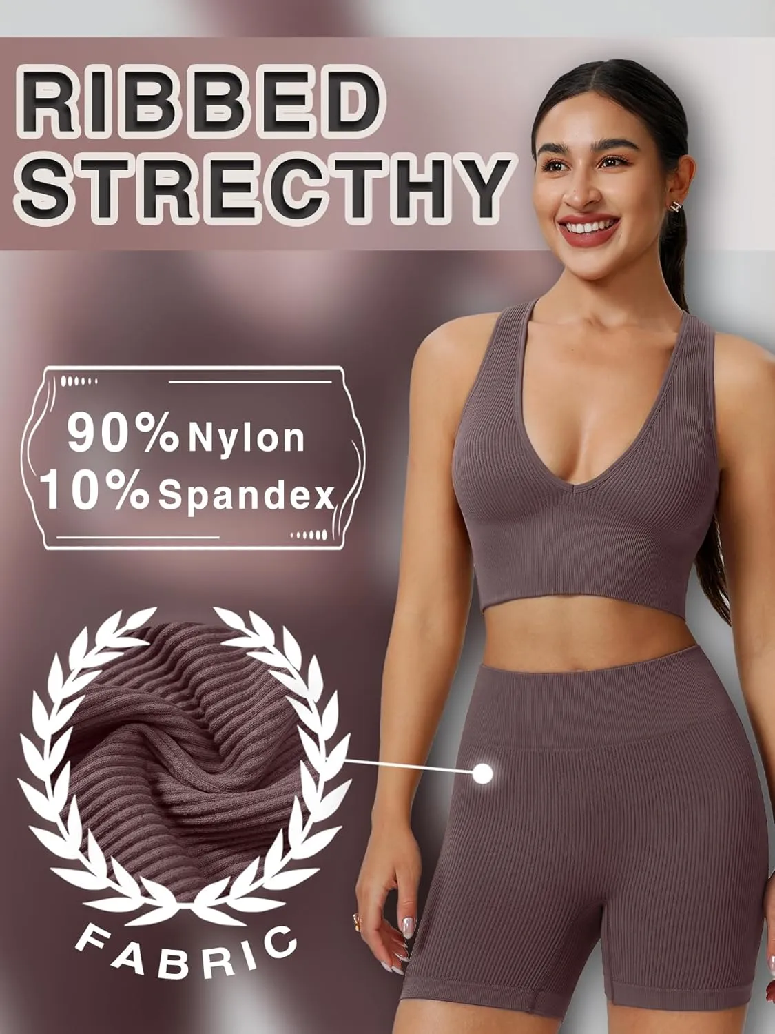 Women's Workout Gym Shorts  5 High Waist Seamless Tummy Control, Biker Shorts Booty Athletic Shorts for Yoga Volleyball