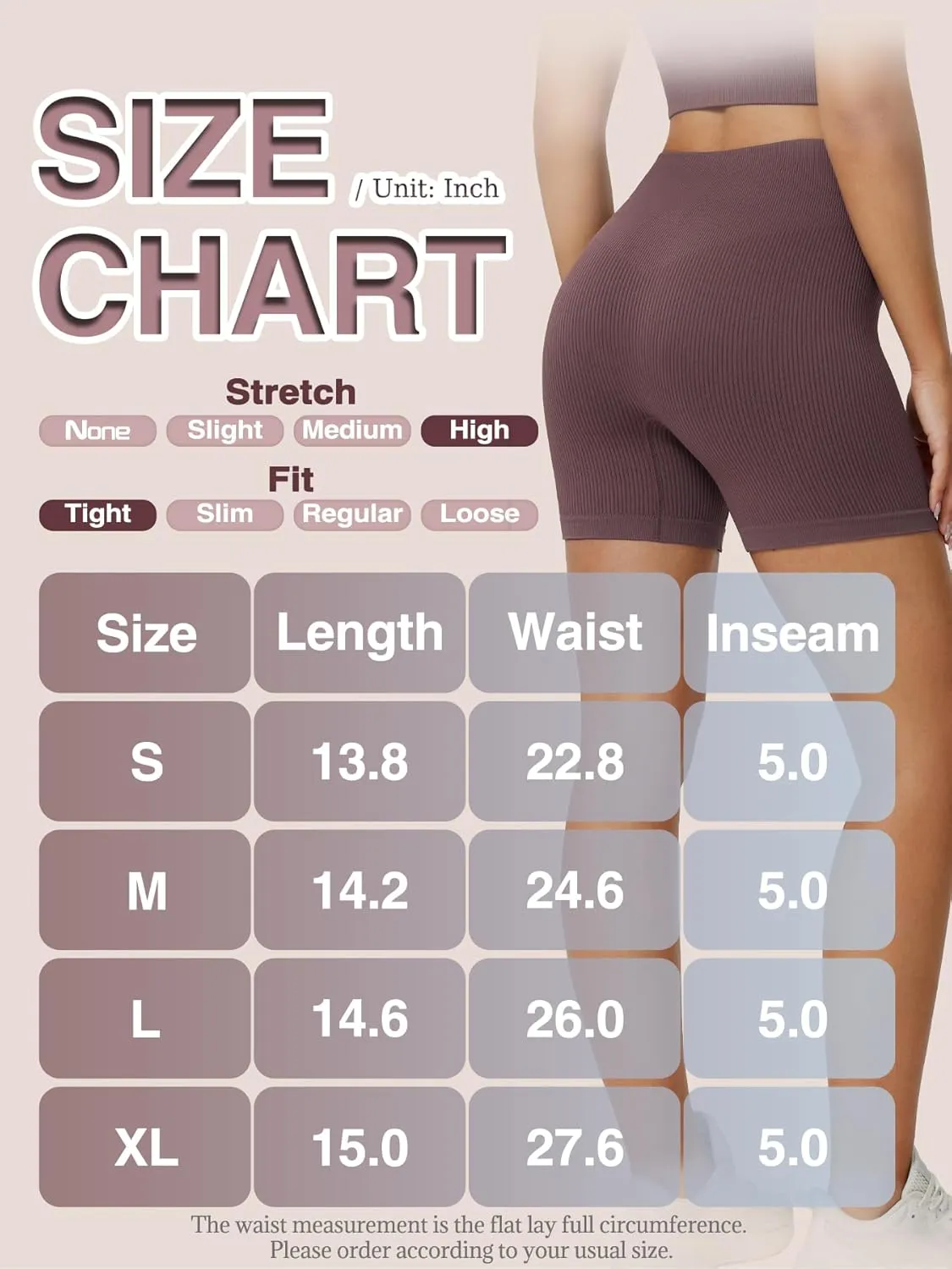 Women's Workout Gym Shorts  5 High Waist Seamless Tummy Control, Biker Shorts Booty Athletic Shorts for Yoga Volleyball