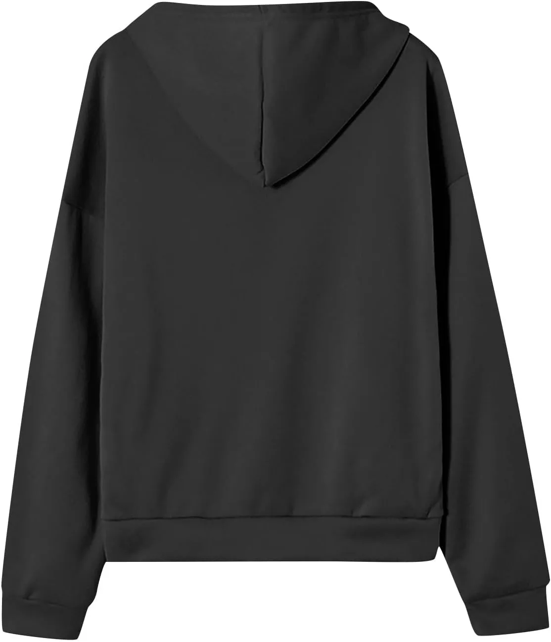 Womens Zip Up Hoodies Solid Color Long Sleeve Sweatshirts Casual Loose Lightweight Jacket with Pockets