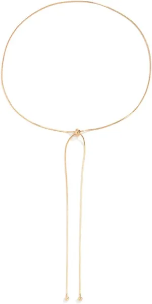 Xerling Simple Boho Y-Necklaces for Women Gold Silver Long Pendant Pull-out Adjustable Slider Necklaces Thin Chain Minimalist Necklaces (Gold)
