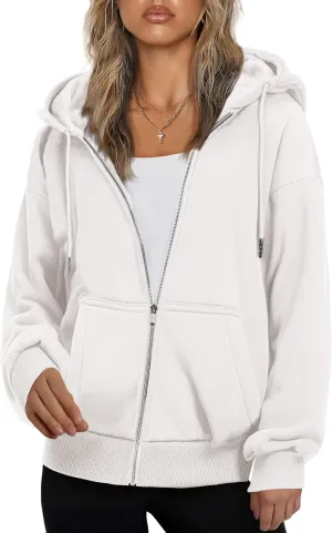 Zeagoo Women's Oversized Zip Up Hoodies Fleece Jacket Casual 2025 Fall Winter Sweatshirts Y2K Hoodies